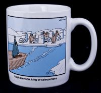 Far Side - Ralph Harrison, King of Salespersons Coffee Mug 1990